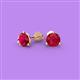 2 - Pema 5mm (1.06 ctw) Ruby Martini Solitaire Stud Earrings 