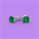 2 - Pema 5mm (0.80 ctw) Emerald Martini Solitaire Stud Earrings 