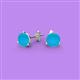 2 - Pema 5mm (0.72 ctw) Turquoise Martini Solitaire Stud Earrings 