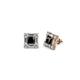 1 - Katheryn Black and White Diamond Halo Stud Earrings 