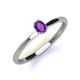 3 - Orla Oval Cut Amethyst Solitaire Engagement Ring 