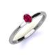 3 - Orla Oval Cut Ruby Solitaire Engagement Ring 