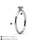 4 - Orla Oval Cut Iolite Solitaire Engagement Ring 