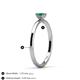 4 - Orla Oval Cut Emerald Solitaire Engagement Ring 