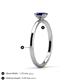 4 - Orla Oval Cut Blue Sapphire Solitaire Engagement Ring 