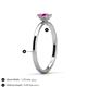 4 - Orla Oval Cut Pink Sapphire Solitaire Engagement Ring 