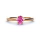 1 - Orla Oval Cut Pink Sapphire Solitaire Engagement Ring 