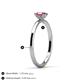 4 - Orla Oval Cut Pink Tourmaline Solitaire Engagement Ring 