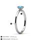 4 - Orla Oval Cut Blue Topaz Solitaire Engagement Ring 