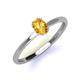 3 - Orla Oval Cut Citrine Solitaire Engagement Ring 