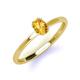 3 - Orla Oval Cut Citrine Solitaire Engagement Ring 