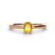 1 - Orla Oval Cut Citrine Solitaire Engagement Ring 