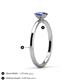 4 - Orla Oval Cut Iolite Solitaire Engagement Ring 