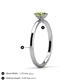 4 - Orla Oval Cut Peridot Solitaire Engagement Ring 