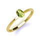 3 - Orla Oval Cut Peridot Solitaire Engagement Ring 