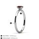 4 - Orla Oval Cut Red Garnet Solitaire Engagement Ring 