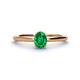 1 - Orla Oval Cut Emerald Solitaire Engagement Ring 