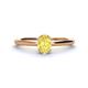 1 - Orla Oval Cut Yellow Sapphire Solitaire Engagement Ring 