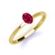 3 - Orla Oval Cut Ruby Solitaire Engagement Ring 