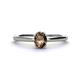 1 - Orla Oval Cut Smoky Quartz Solitaire Engagement Ring 