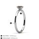 4 - Orla Oval Cut Smoky Quartz Solitaire Engagement Ring 