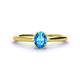 1 - Orla Oval Cut Blue Topaz Solitaire Engagement Ring 