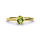 1 - Orla Oval Cut Peridot Solitaire Engagement Ring 