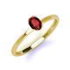3 - Orla Oval Cut Red Garnet Solitaire Engagement Ring 