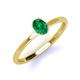 3 - Orla Oval Cut Emerald Solitaire Engagement Ring 