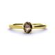 1 - Orla Oval Cut Smoky Quartz Solitaire Engagement Ring 