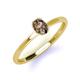 3 - Orla Oval Cut Smoky Quartz Solitaire Engagement Ring 