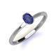 3 - Orla Oval Cut Iolite Solitaire Engagement Ring 