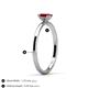 4 - Orla Oval Cut Ruby Solitaire Engagement Ring 