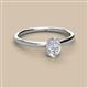 2 - Orla Oval Cut White Sapphire Solitaire Engagement Ring 