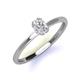 3 - Orla Oval Cut White Sapphire Solitaire Engagement Ring 