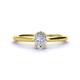1 - Orla Oval Cut White Sapphire Solitaire Engagement Ring 