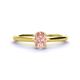 1 - Orla Oval Cut Morganite Solitaire Engagement Ring 