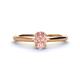 1 - Orla Oval Cut Morganite Solitaire Engagement Ring 