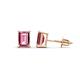 1 - Alina Emerald Cut Pink Tourmaline (7x5mm) Solitaire Stud Earrings 