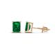 1 - Alina Emerald Cut Emerald (7x5mm) Solitaire Stud Earrings 