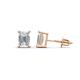 1 - Alina Emerald Cut White Sapphire (7x5mm) Solitaire Stud Earrings 