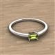 2 - Norina Classic Emerald Cut 6x4 mm Peridot East West Solitaire Engagement Ring 