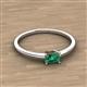 2 - Norina Classic Emerald Cut 6x4 mm Emerald East West Solitaire Engagement Ring 