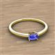 2 - Norina Classic Emerald Cut 6x4 mm Tanzanite East West Solitaire Engagement Ring 