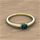 2 - Norina Classic Emerald Cut 6x4 mm London Blue Topaz East West Solitaire Engagement Ring 