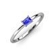 3 - Norina Classic Emerald Cut 6x4 mm Tanzanite East West Solitaire Engagement Ring 