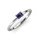 3 - Norina Classic Emerald Cut 6x4 mm Iolite East West Solitaire Engagement Ring 
