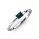 3 - Norina Classic Emerald Cut 6x4 mm London Blue Topaz East West Solitaire Engagement Ring 