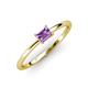 3 - Norina Classic Emerald Cut 6x4 mm Amethyst East West Solitaire Engagement Ring 