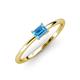 3 - Norina Classic Emerald Cut 6x4 mm Blue Topaz East West Solitaire Engagement Ring 